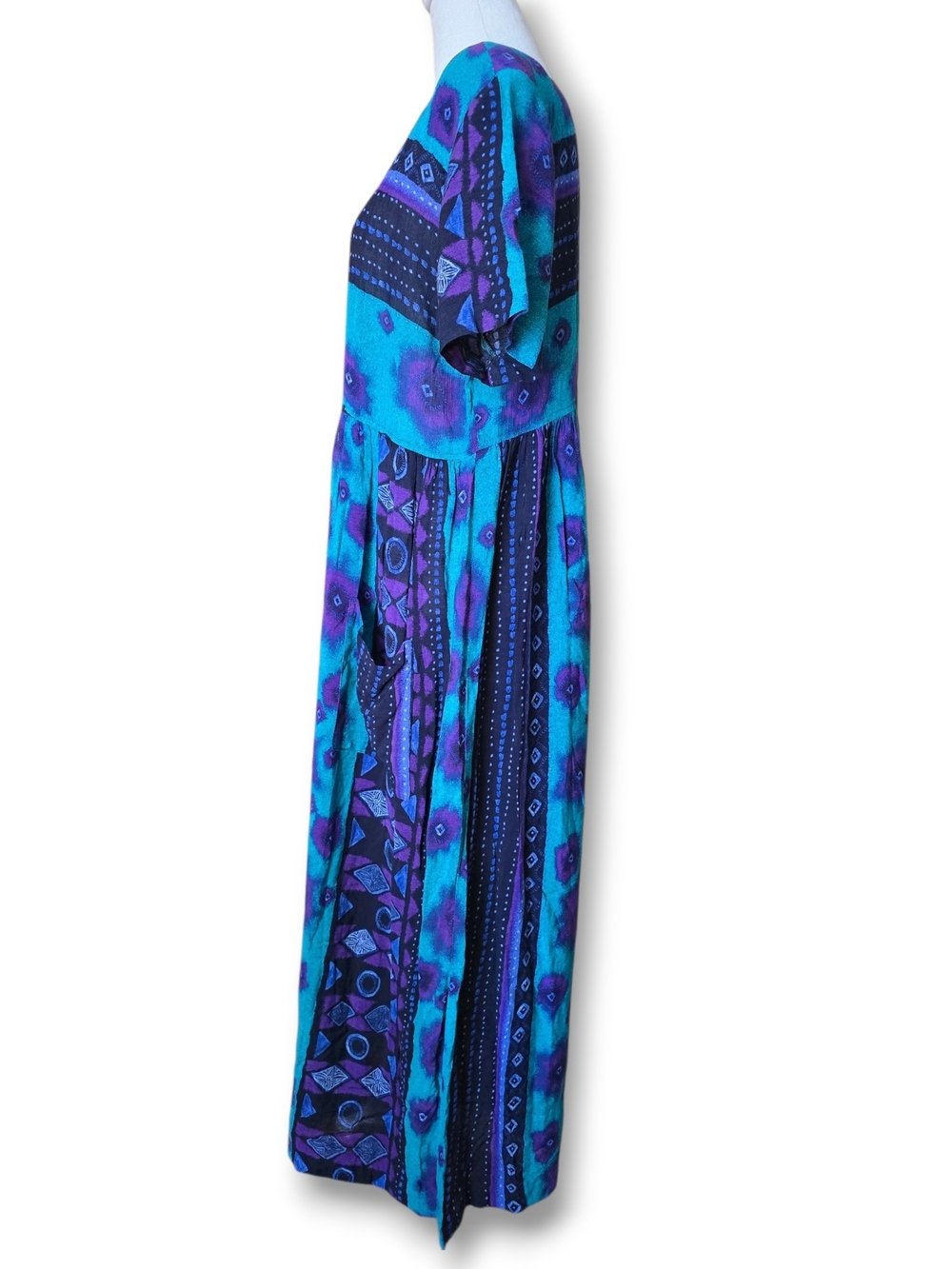 Vintage Rabbit Rabbit Rabbit Vibrant Maxi Dress - Size 8 - Picture 4 of 8